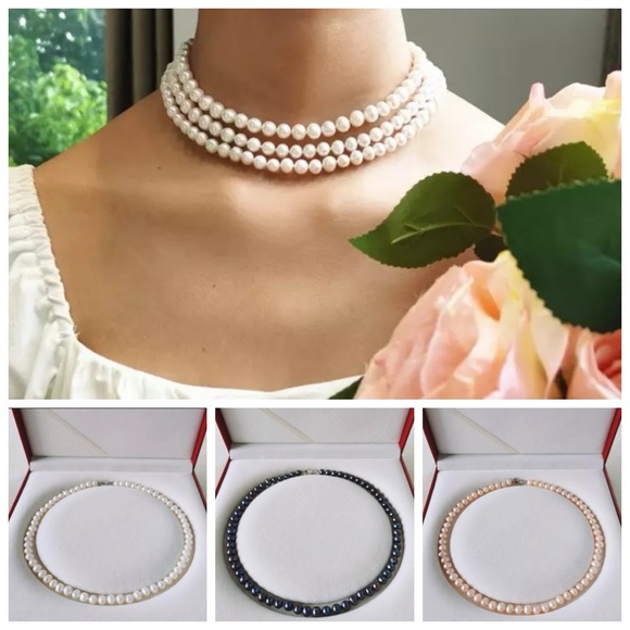 Natural Freshwater Pearl Necklace - Picture 1 of 12